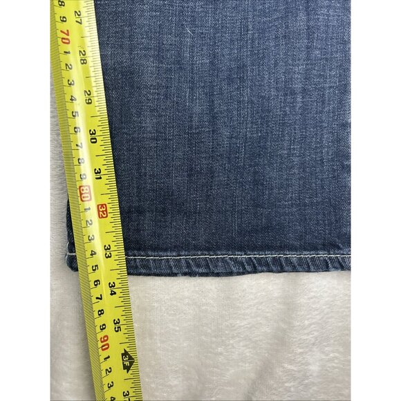 Silver Jeans Men’s Size 33 Dark Blue ZAC Selvedge Thick Stitch Faux Flap *STAIN* - Picture 9 of 16